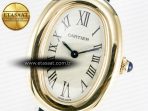 Baignoire De Cartier YG DRF 1:1 Best Edition Silver Dial on Black Leather Strap Swiss Quartz - Görsel 10