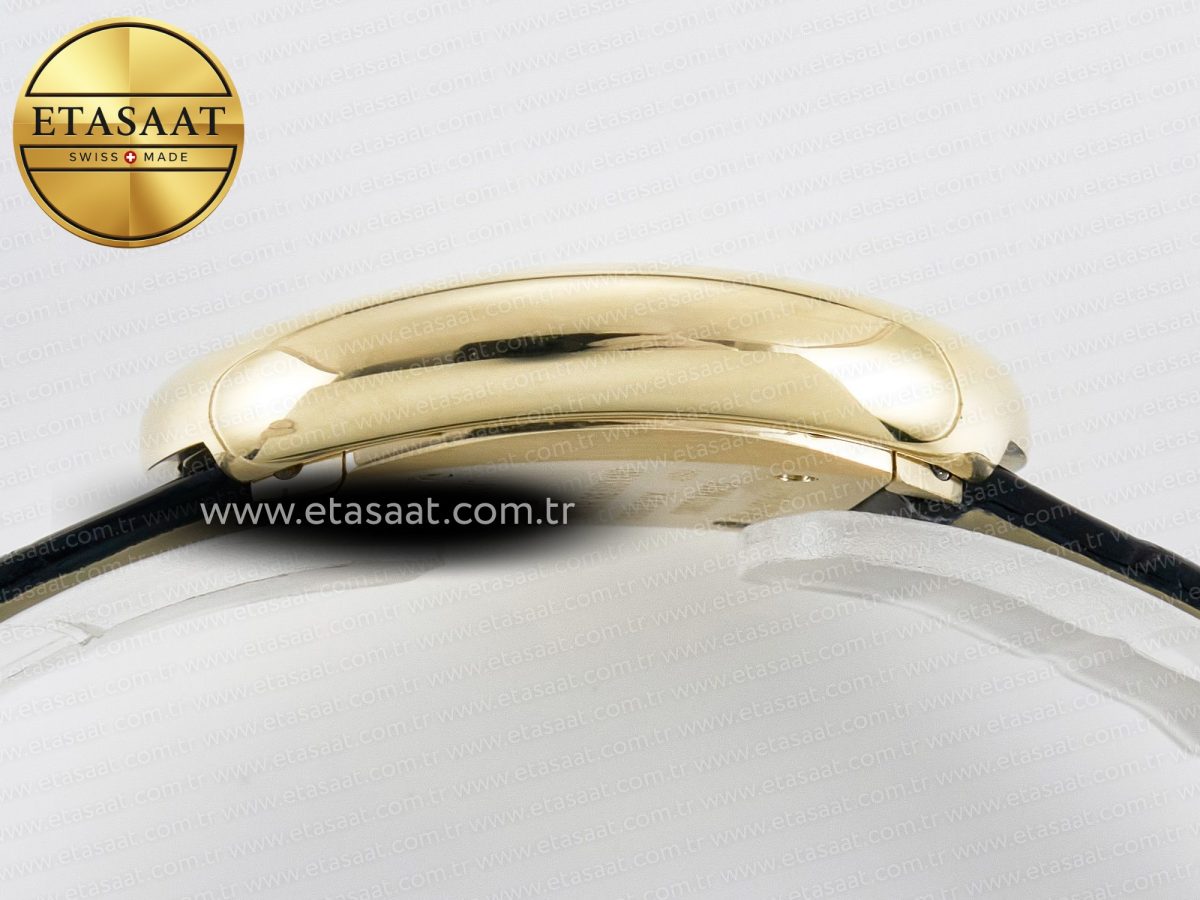 Baignoire De Cartier YG DRF 1:1 Best Edition Silver Dial on Black Leather Strap Swiss Quartz - Görsel 12