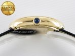 Baignoire De Cartier YG DRF 1:1 Best Edition Silver Dial on Black Leather Strap Swiss Quartz - Görsel 13