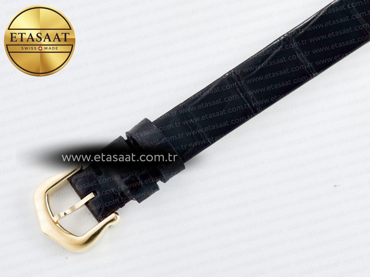 Baignoire De Cartier YG DRF 1:1 Best Edition Silver Dial on Black Leather Strap Swiss Quartz - Görsel 17
