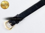 Baignoire De Cartier YG DRF 1:1 Best Edition Silver Dial on Black Leather Strap Swiss Quartz - Görsel 17