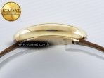Baignoire De Cartier YG DRF 1:1 Best Edition Silver Dial on Brown Leather Strap Swiss Quartz - Görsel 12
