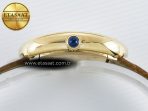 Baignoire De Cartier YG DRF 1:1 Best Edition Silver Dial on Brown Leather Strap Swiss Quartz - Görsel 13