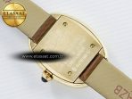 Baignoire De Cartier YG DRF 1:1 Best Edition Silver Dial on Brown Leather Strap Swiss Quartz - Görsel 15