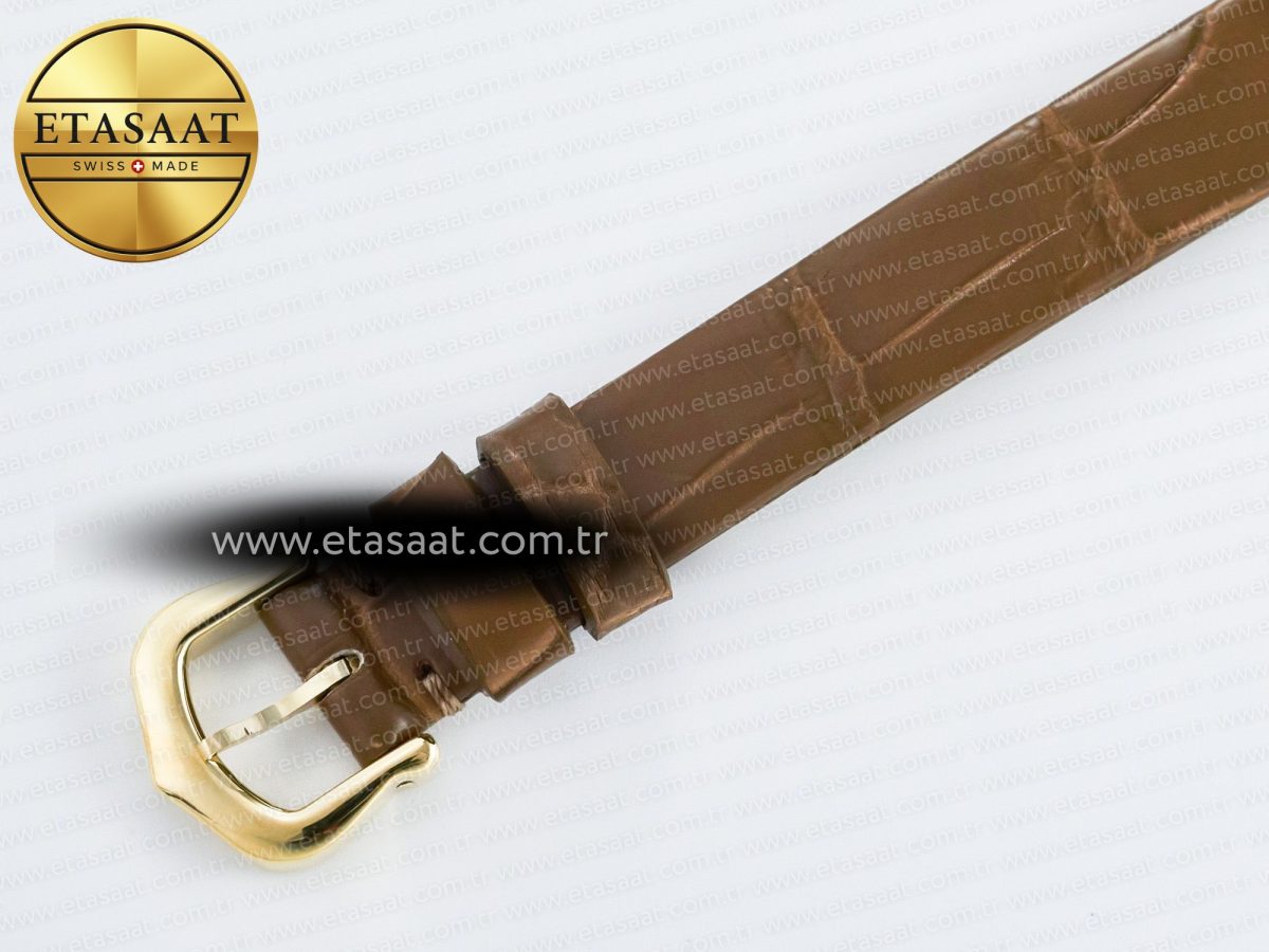 Baignoire De Cartier YG DRF 1:1 Best Edition Silver Dial on Brown Leather Strap Swiss Quartz - Görsel 17
