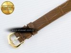 Baignoire De Cartier YG DRF 1:1 Best Edition Silver Dial on Brown Leather Strap Swiss Quartz - Görsel 17