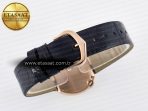 Ballon Blanc De Cartier 30mm RG DRF 1:1 Best Edition Silvered Texture Dial Diamonds Bezel on Black Leather Strap Ronda Quartz - Görsel 15