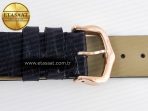 Ballon Blanc De Cartier 30mm RG DRF 1:1 Best Edition Silvered Texture Dial Diamonds Bezel on Black Leather Strap Ronda Quartz - Görsel 19