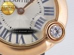 Ballon Blanc De Cartier 30mm RG DRF 1:1 Best Edition Silvered Texture Dial on Green Leather Strap Ronda Quartz - Görsel 11
