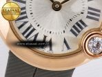 Ballon Blanc De Cartier 30mm RG DRF 1:1 Best Edition Silvered Texture Dial on Green Leather Strap Ronda Quartz - Görsel 12