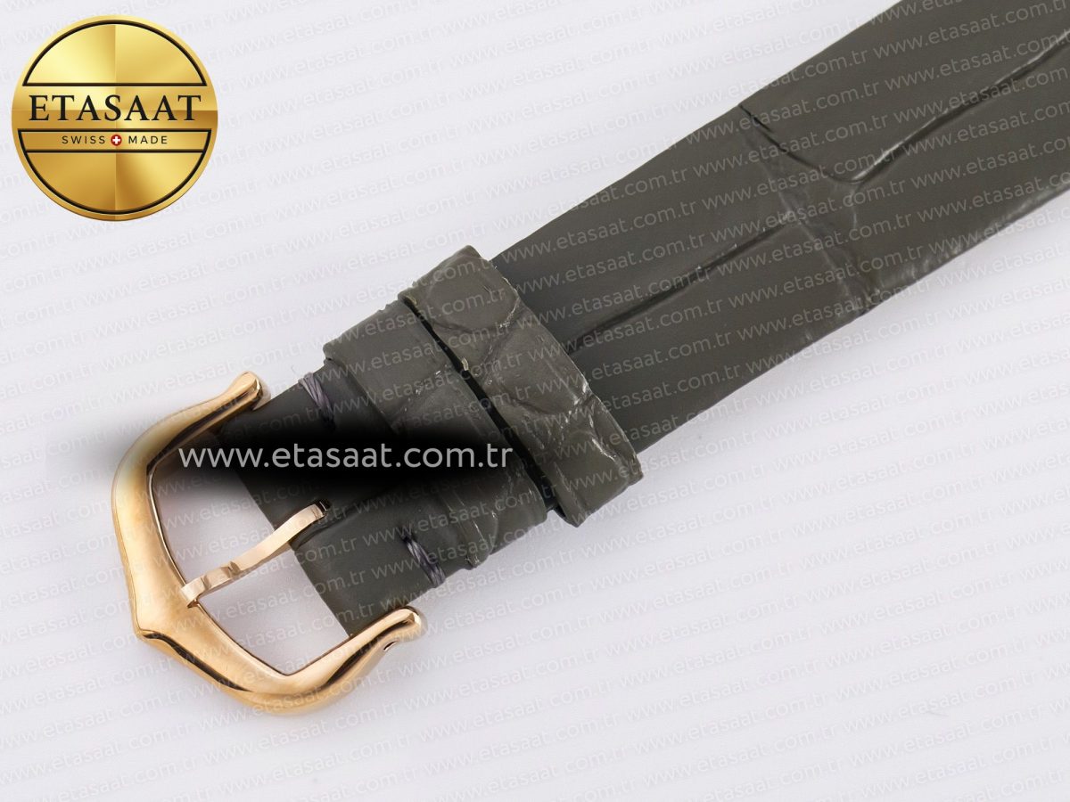 Ballon Blanc De Cartier 30mm RG DRF 1:1 Best Edition Silvered Texture Dial on Green Leather Strap Ronda Quartz - Görsel 18