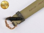 Ballon Blanc De Cartier 30mm RG DRF 1:1 Best Edition Silvered Texture Dial on Green Leather Strap Ronda Quartz - Görsel 19