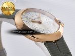 Ballon Blanc De Cartier 30mm RG DRF 1:1 Best Edition Silvered Texture Dial on Green Leather Strap Ronda Quartz - Görsel 7