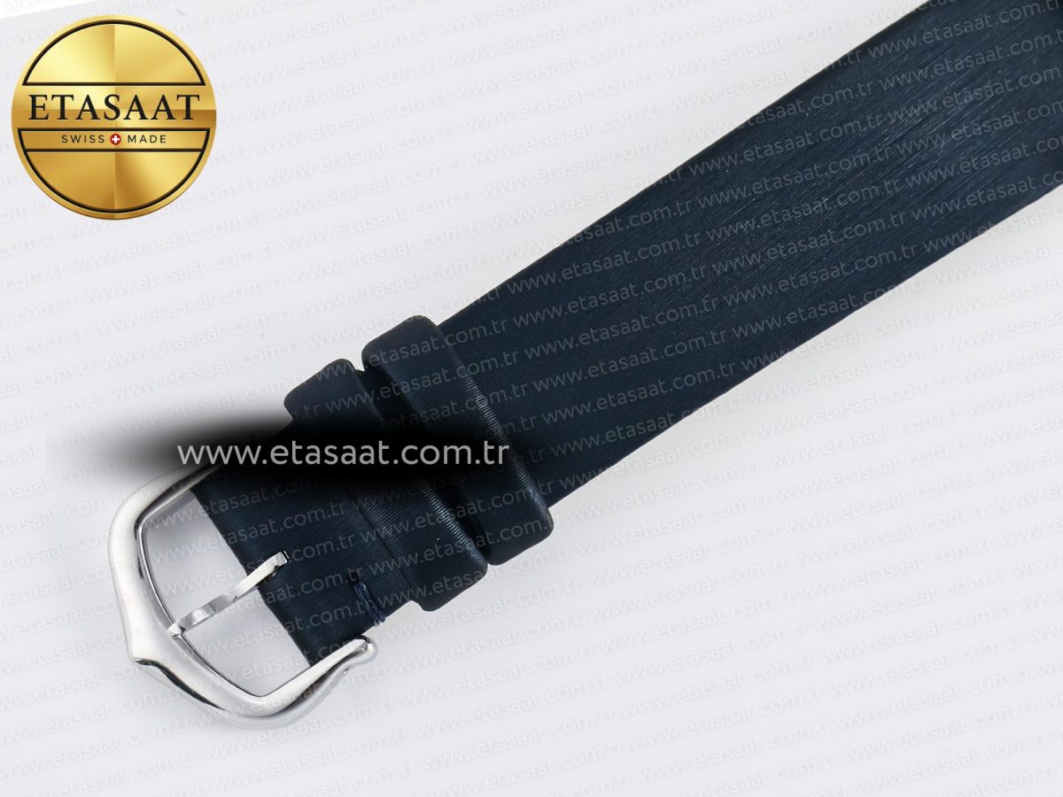 Ballon Blanc De Cartier 30mm SS DRF 1:1 Best Edition Silvered Texture Dial Diamonds Bezel on Blue Calfskin Strap Ronda Quartz - Görsel 17
