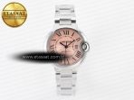Ballon Bleu 33mm SS AF 1:1 Best Edition Pink Dial on SS Bracelet SEIKO NH05A - Görsel 3