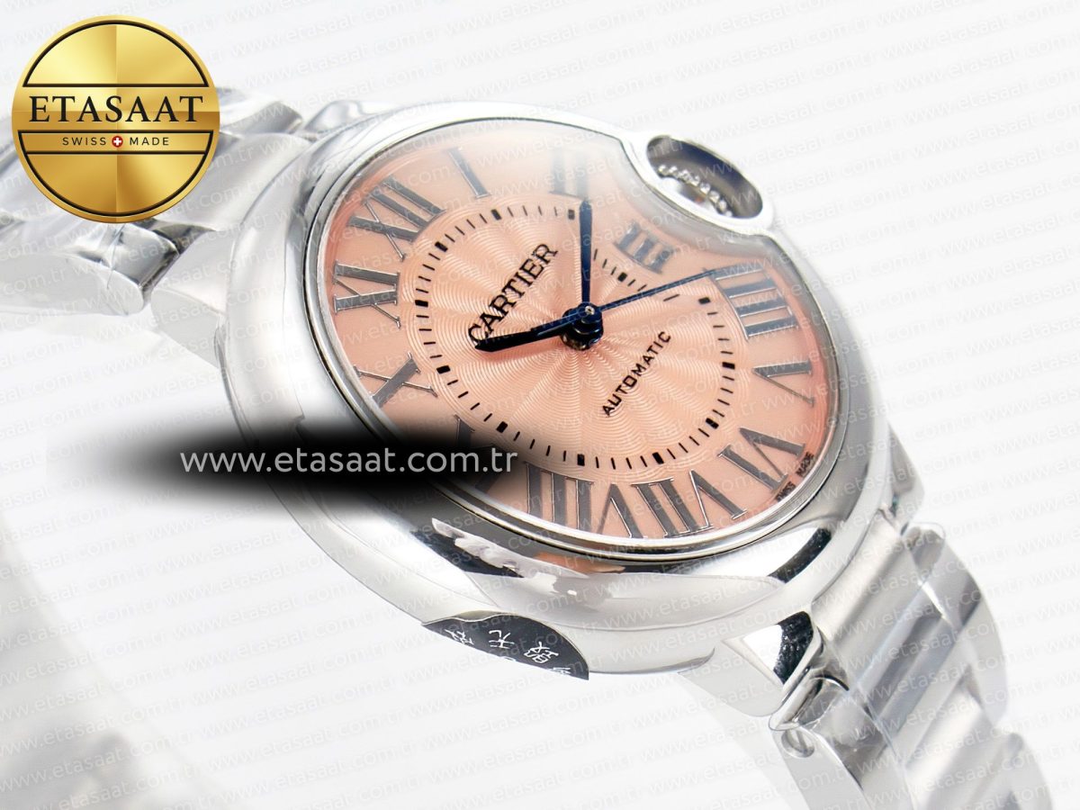 Ballon Bleu 33mm SS AF 1:1 Best Edition Pink Dial on SS Bracelet SEIKO NH05A - Görsel 7