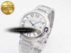 Ballon Bleu 42mm SS AF 1:1 Best Edition White Texture Dial on SS Bracelet A2824 V5 - Görsel 2