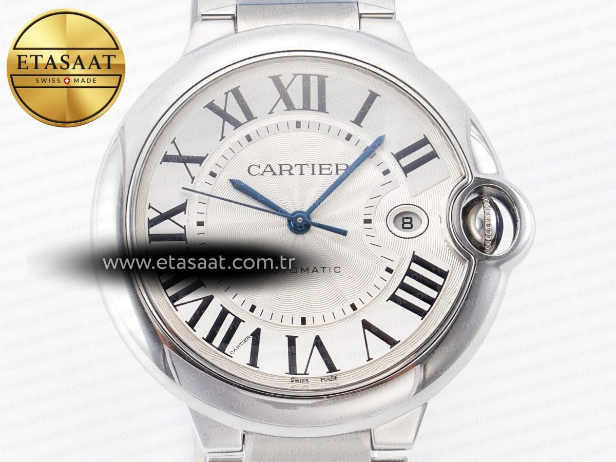 Ballon Bleu 42mm SS AF 1:1 Best Edition White Texture Dial on SS Bracelet A2824 V5 - Görsel 4