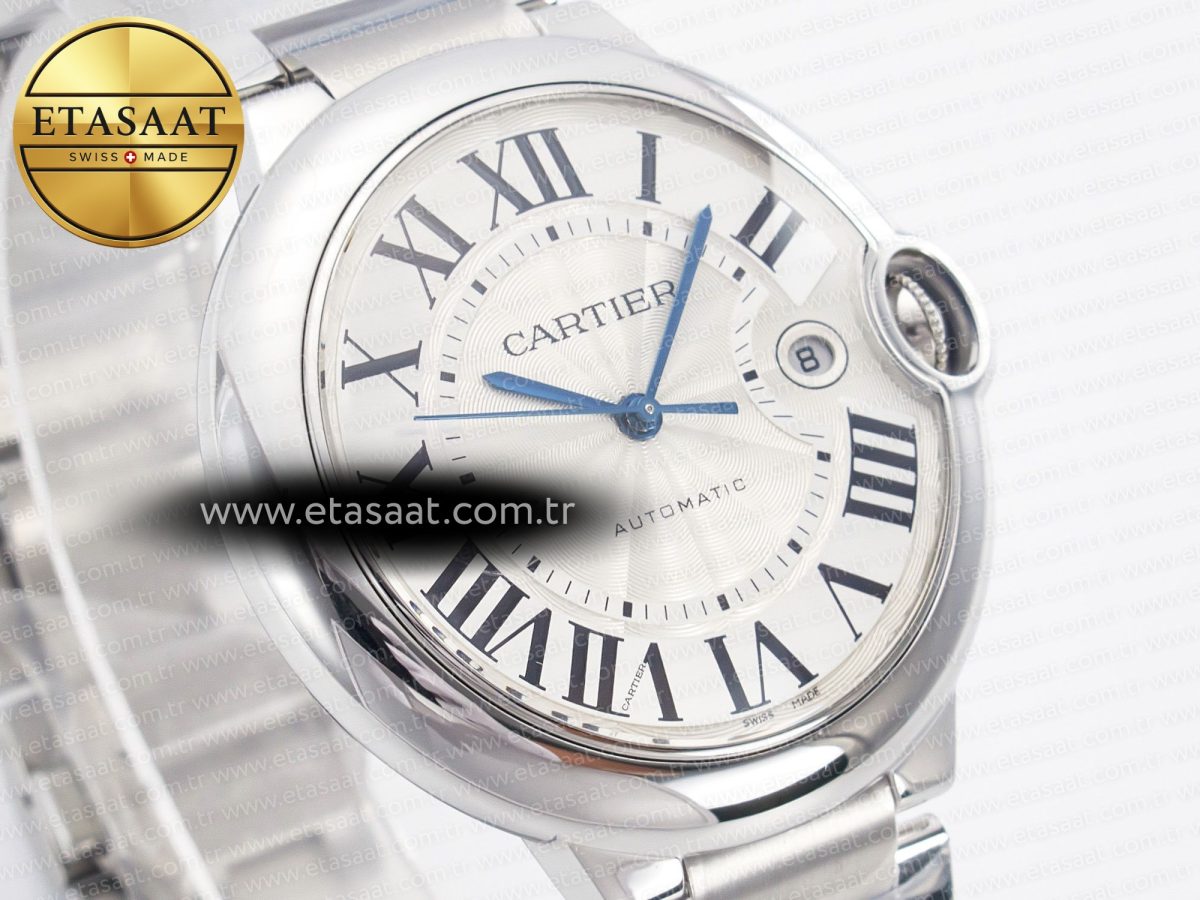 Ballon Bleu 42mm SS AF 1:1 Best Edition White Texture Dial on SS Bracelet A2824 V5 - Görsel 5