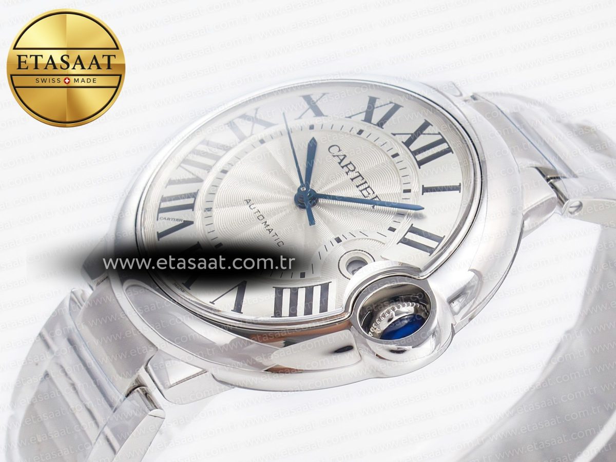 Ballon Bleu 42mm SS AF 1:1 Best Edition White Texture Dial on SS Bracelet A2824 V5 - Görsel 6