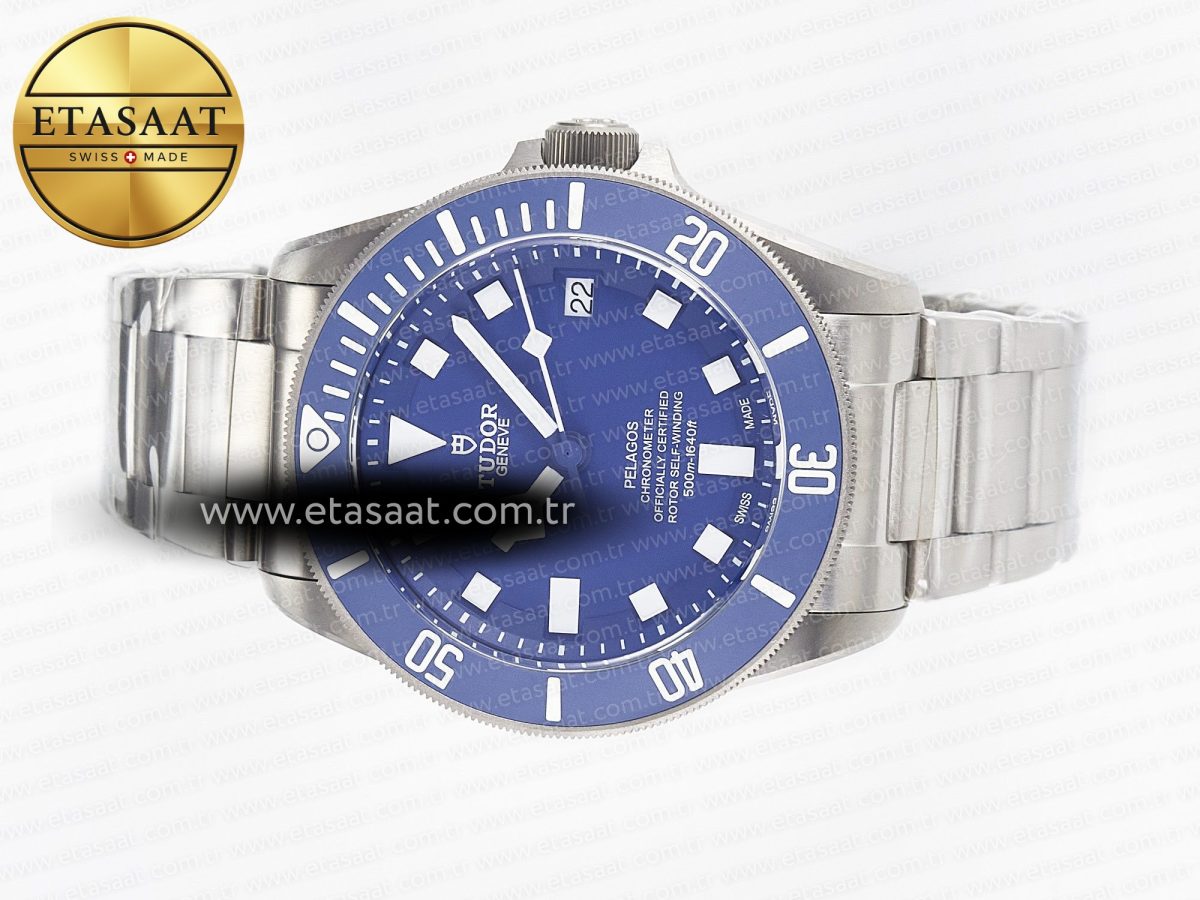 Blue Pelagos XF 1:1 Best Edition on Titanium Bracelet A2824 V5 - Görsel 9