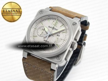 BR 03-94 Horolum Chronograph 1:1 Best Edition Brown Dial on Leather Strap Asia 7750
