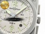BR 03-94 Horolum Chronograph 1:1 Best Edition Brown Dial on Leather Strap Asia 7750 - Görsel 12
