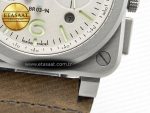 BR 03-94 Horolum Chronograph 1:1 Best Edition Brown Dial on Leather Strap Asia 7750 - Görsel 14
