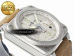 BR 03-94 Horolum Chronograph 1:1 Best Edition Brown Dial on Leather Strap Asia 7750 - Görsel 7