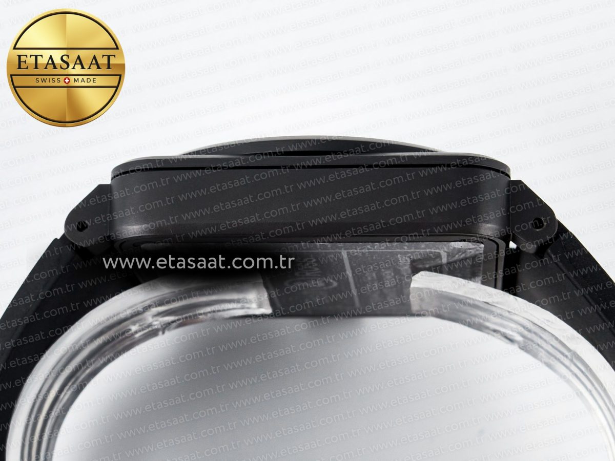 BR-03 Gyrocompass BRF 1:1 Best Edition Black Dial on Black Rubber Strap MIYOTA 9015 - Görsel 13