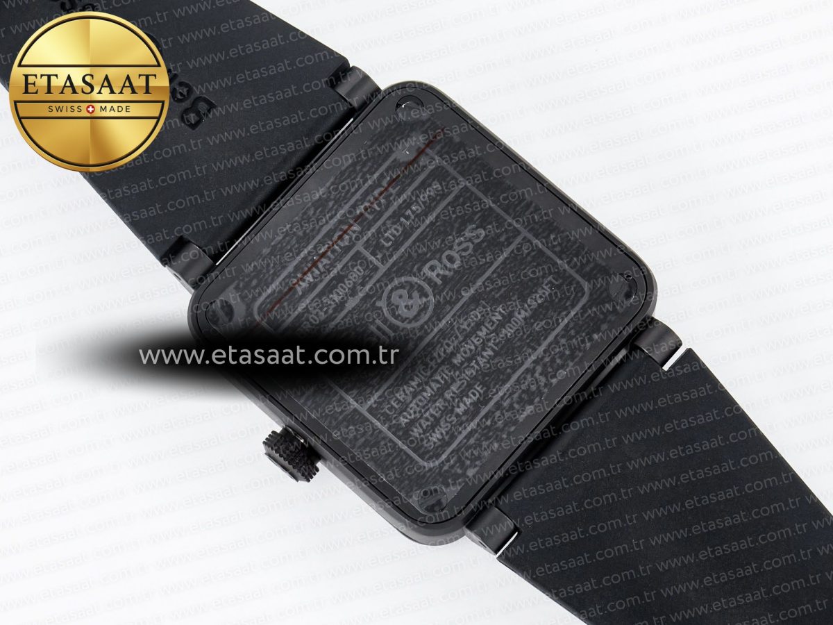 BR-03 Gyrocompass BRF 1:1 Best Edition Black Dial on Black Rubber Strap MIYOTA 9015 - Görsel 16