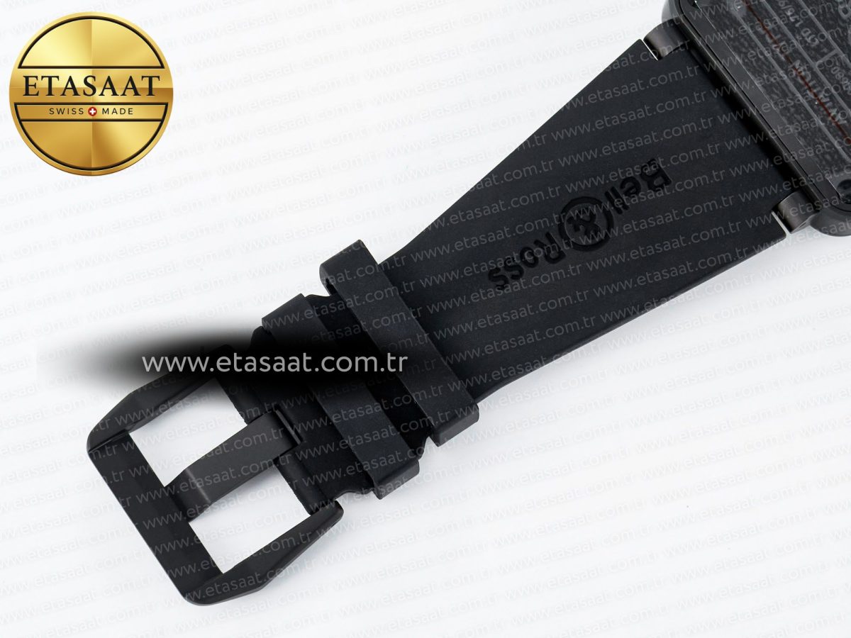 BR-03 Gyrocompass BRF 1:1 Best Edition Black Dial on Black Rubber Strap MIYOTA 9015 - Görsel 19