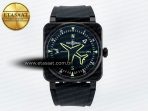 BR-03 Gyrocompass BRF 1:1 Best Edition Black Dial on Black Rubber Strap MIYOTA 9015 - Görsel 3