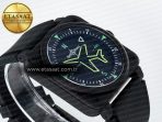 BR-03 Gyrocompass BRF 1:1 Best Edition Black Dial on Black Rubber Strap MIYOTA 9015 - Görsel 7