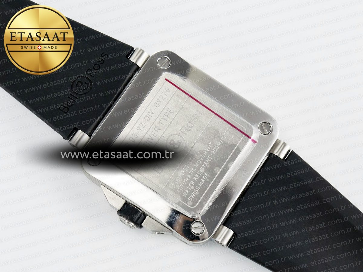 BR03-92 Diver BRF 1:1 Best Edition Black Dial on Black Rubber Strap A2824 - Görsel 17