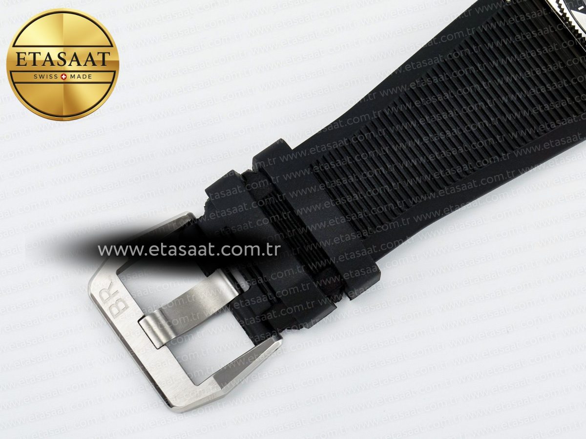 BR03-92 Diver BRF 1:1 Best Edition Black Dial on Black Rubber Strap A2824 - Görsel 19