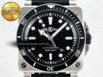BR03-92 Diver BRF 1:1 Best Edition Black Dial on Black Rubber Strap A2824 - Görsel 4