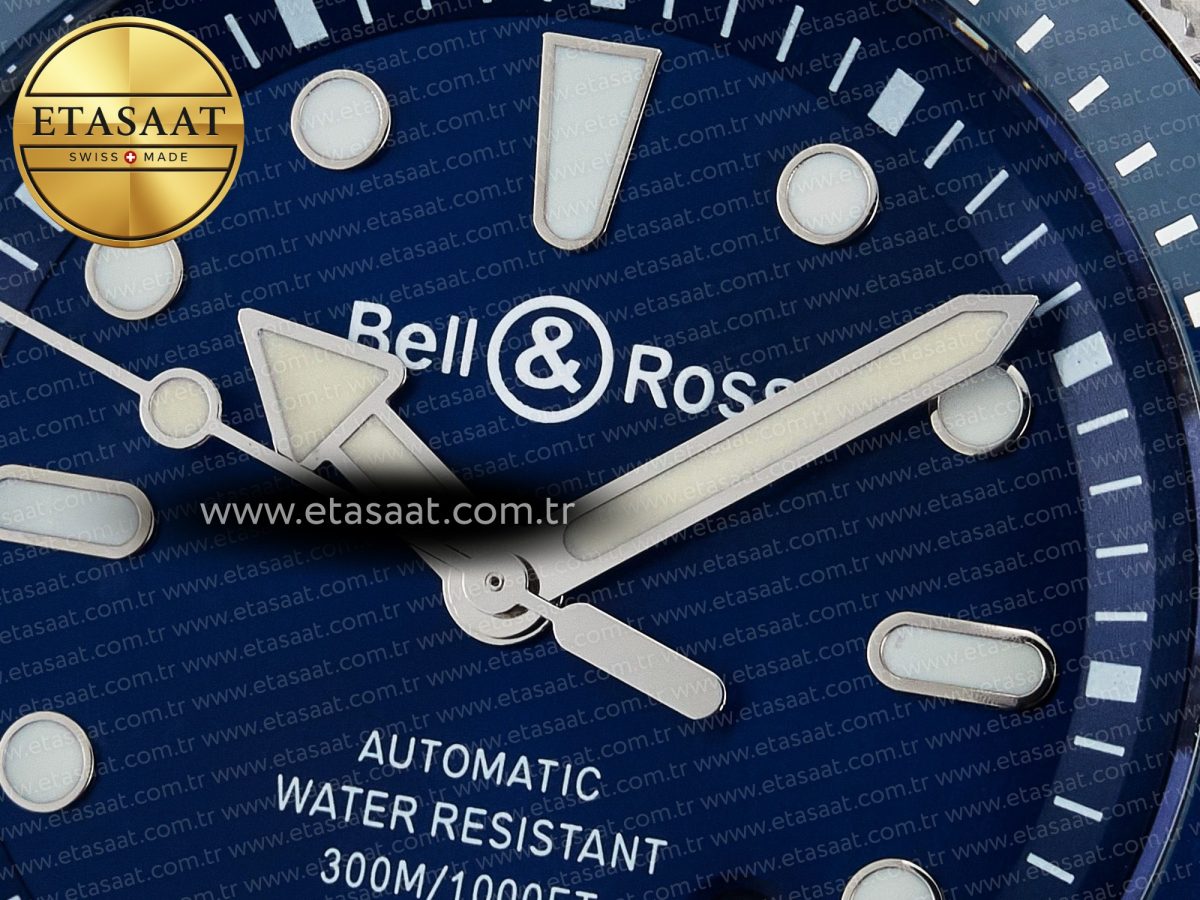 BR03-92 Diver BRF 1:1 Best Edition Blue Dial on Blue Rubber Strap A2824 - Görsel 10