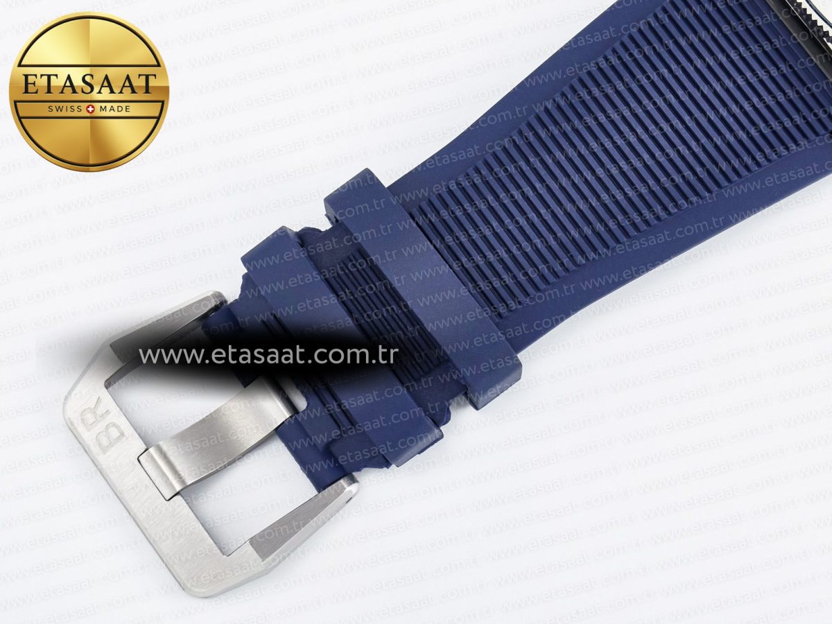 BR03-92 Diver BRF 1:1 Best Edition Blue Dial on Blue Rubber Strap A2824 - Görsel 19