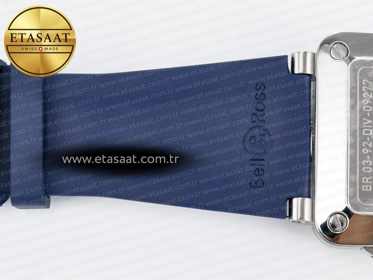BR03-92 Diver BRF 1:1 Best Edition Blue Dial on Blue Rubber Strap A2824 - Görsel 23