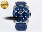 BR03-92 Diver BRF 1:1 Best Edition Blue Dial on Blue Rubber Strap A2824 - Görsel 3