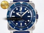 BR03-92 Diver BRF 1:1 Best Edition Blue Dial on Blue Rubber Strap A2824 - Görsel 4