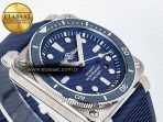 BR03-92 Diver BRF 1:1 Best Edition Blue Dial on Blue Rubber Strap A2824 - Görsel 7