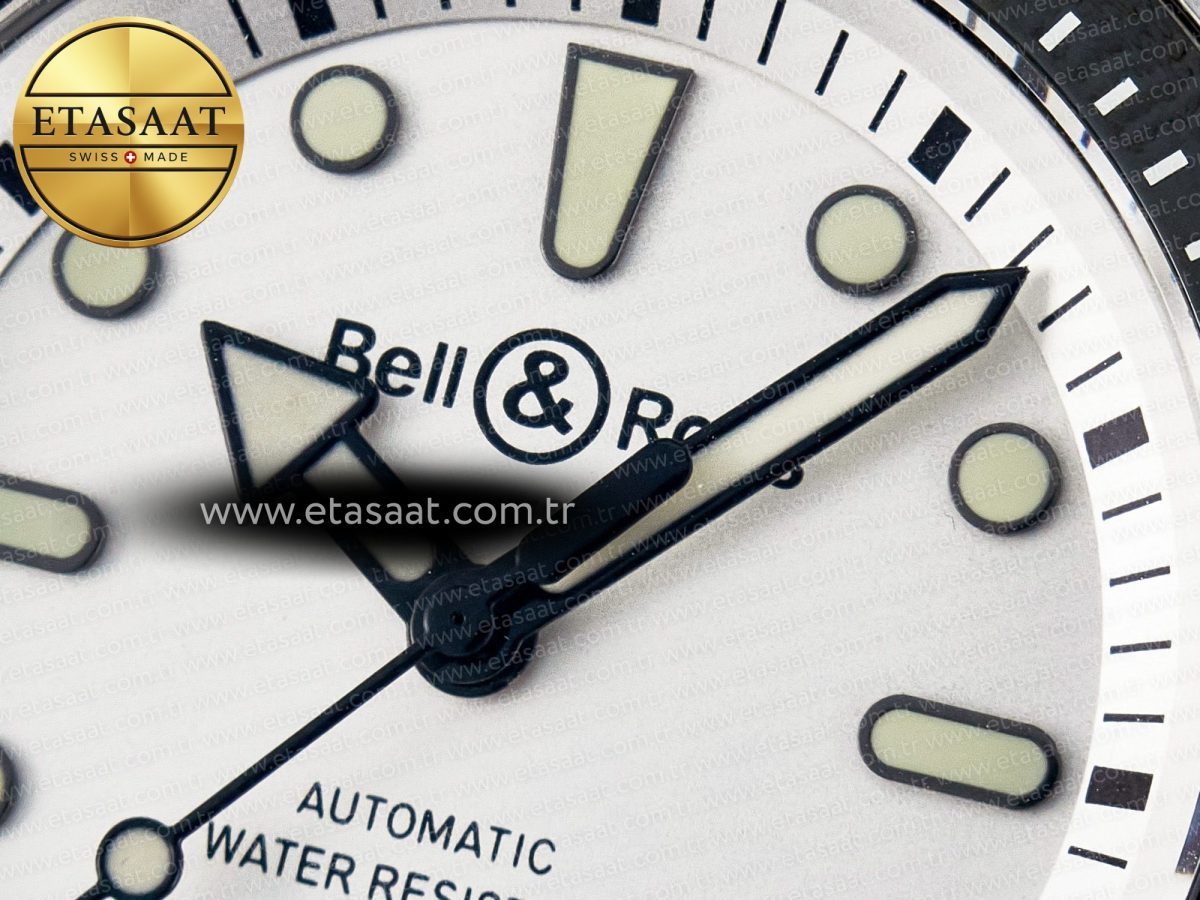 BR03-92 Diver BRF 1:1 Best Edition White Dial on Black Rubber Strap A2824 - Görsel 10