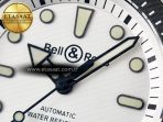 BR03-92 Diver BRF 1:1 Best Edition White Dial on Black Rubber Strap A2824 - Görsel 10