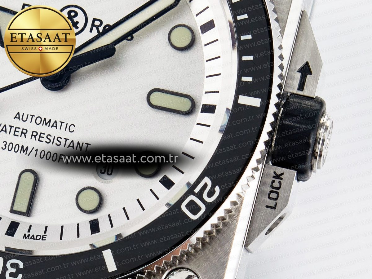 BR03-92 Diver BRF 1:1 Best Edition White Dial on Black Rubber Strap A2824 - Görsel 11