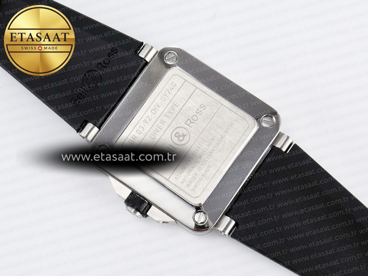 BR03-92 Diver BRF 1:1 Best Edition White Dial on Black Rubber Strap A2824 - Görsel 17