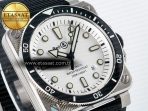 BR03-92 Diver BRF 1:1 Best Edition White Dial on Black Rubber Strap A2824 - Görsel 5