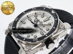 BR03-92 Diver BRF 1:1 Best Edition White Dial on Black Rubber Strap A2824 - Görsel 6
