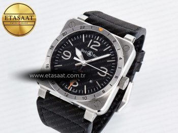 BR03-93 GMT BRF 1:1 Best Edition Black Dial on Black Leather Strap A2824